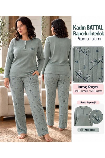 LANA HOMEWEAR LANA Set de pijamale de iarnă pentru femei, din bumbac și lycra...