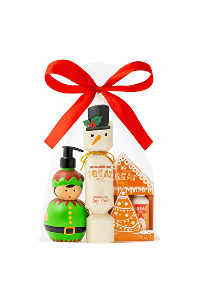 AURA Set cadou cosmetic de Crăciun - Elf, Om de zăpadă, Turtă dulce