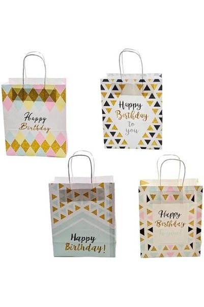 LeoClaw Leo Star 10429-20 LARGE -JT Large Birthday Kraft Paper Gift Bag 12 Pi...