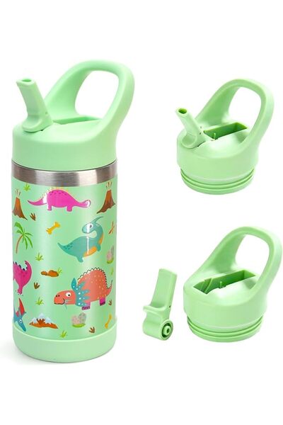 GENERAL Cafezi 12oz Kids Water Bottle with Straw Lid, Stainless Steel Vacuum ...