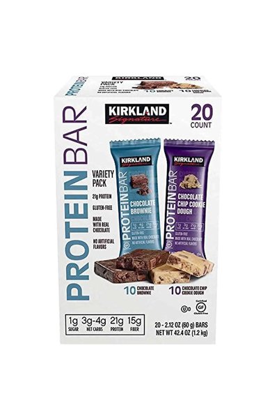 Kirkland Signature Gluten Free Protein Bar, Chocolate Brownie -10 , Choco chi...