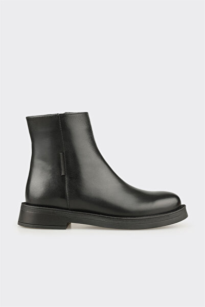 Elle Shoes Siyah Deri Kadın Günlük Bot