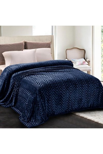 Whale Flotilla Flannel Fleece Queen Size Blanket for Bed, 230x230 CM