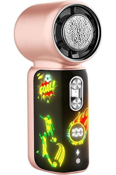 Awinner Smart LED Screen Fan with Soccer GOAL Animation, Handheld Fan with TE...