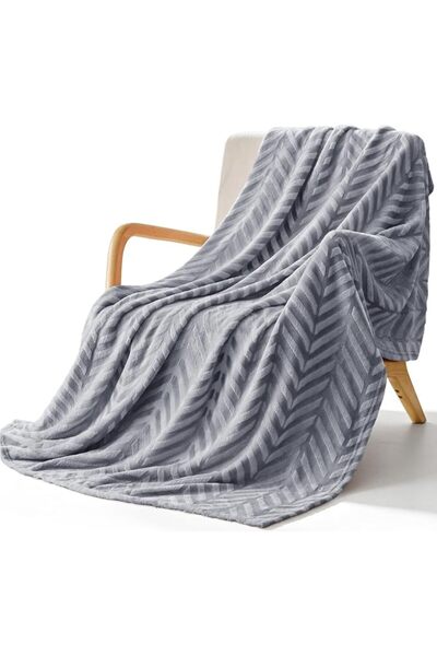 Whale Flotilla Flannel Fleece King Size Blanket for Bed, 230x264 CM