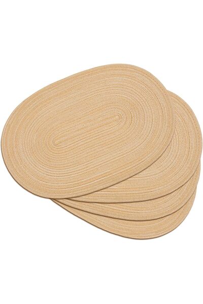 Generic Round Braided Placemats 15 Inch Round Table Mats Set of 6 for Dining ...