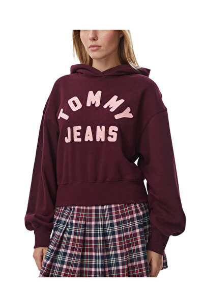 Tommy Hilfiger Γυναικείο Φούτερ Μπορντό Tommy Jeans DW0DW23455-V11