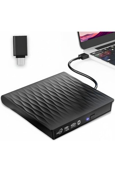 Generic محرك أقراص DVD خارجي، قارئ أقراص CD محمول، محرك أقراص ضوئي USB 3.0 نو...
