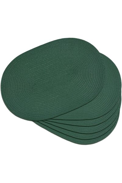 Generic Round Braided Placemats 15 Inch Round Table Mats Set of 6 for Dining ...