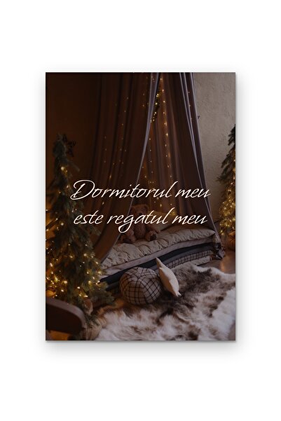 OEM Poster Carton 250g A4 Dormitorul meu este regatul meu, Decor perete motivant