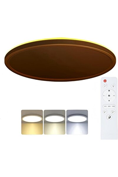 EXCEFORE مصباح سقف LED قابل للتعتيم مقاس 12 بوصة مع جهاز تحكم عن بعد، قابل لل...