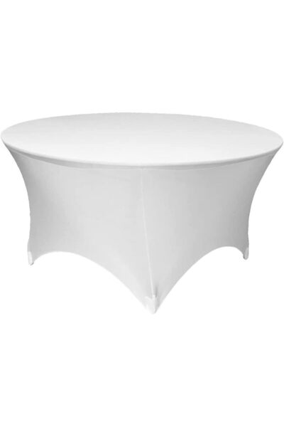 Generic Round Stretch Tablecloth, 4/5/6ft Spandex Tight Fit Table Cover, Span...