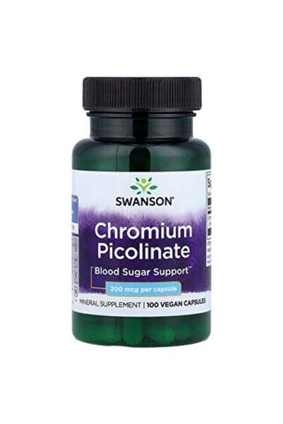 Krom Pikolinat, 200 mcg, 100 Vegan Kapsül