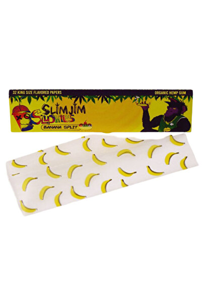 SLIM JIM Φύλλα Στριφτού Τσιγάρου King Size Slim 32 φύλλα - Μπανάνα Σπλιτ