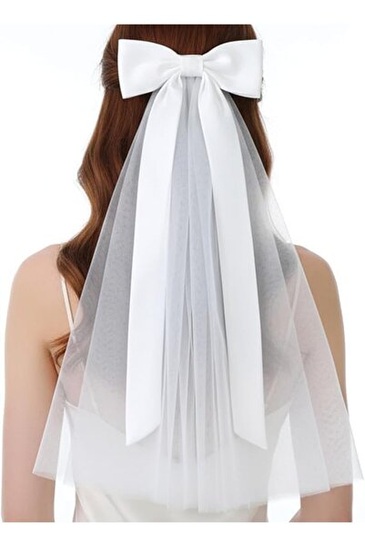 Generic Bride Wedding Veil Comb Pearl Bridal Hair Piece White Tulle Veils wit...