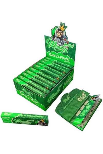 Monkey King Πράσινα Αρωματικά Φύλλα - Smellpack Πράσινα King Size Slim με Φιλ...