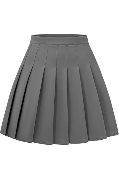 Generic Women's Girls High Waist Pleated Tennis Skirt School A-Line Crockery ...