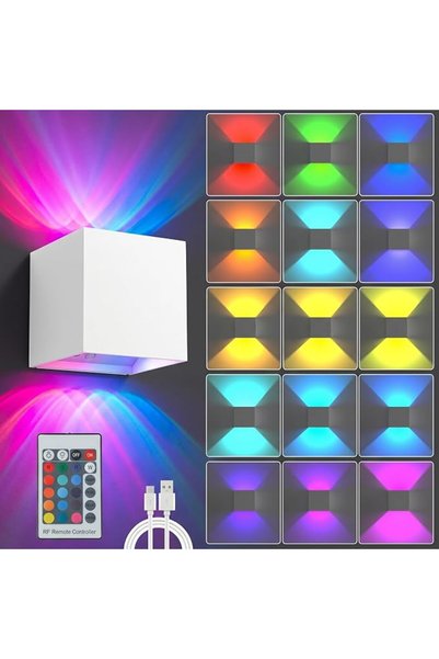 GENERAL أضواء جدارية RGB بيضاء