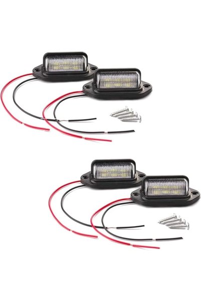 MAKINGTEC 4 قطع إضاءة لوحة الأرقام LED، متوافقة مع 12-24 فولت تيار مستمر، مصب...