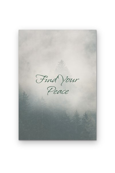 OEM Decorative Poster Find Your Peace, Minimalist Motivational Design, 250g C...