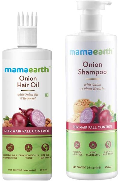 Mamaearth Onion Hair Mask For Hair Fall Control, 200 gram