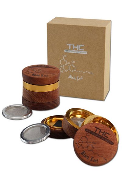 Black Leaf Τρίφτης «THC» Ξύλινος - Μεταλλικός 60mm - 4 Τεμάχια