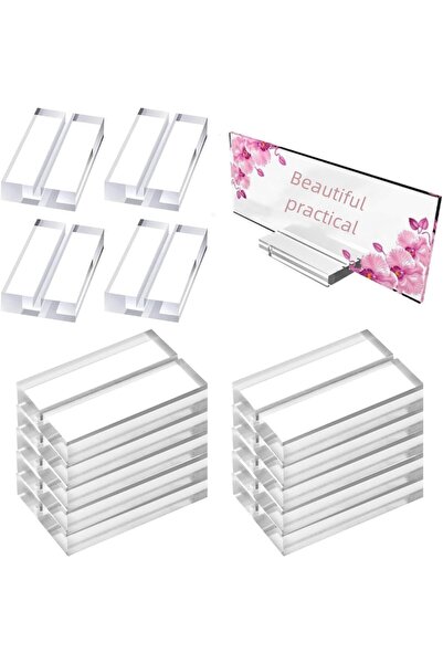 Generic 10-Piece Acrylic Card Holders with Clear Base, Modern Design, Perfect...