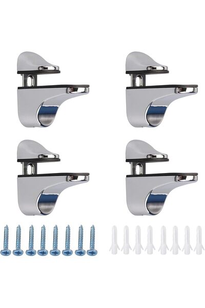 Generic Glass Shelf Bracket, Duckbill Clip Shelf Bracket, Adjustable Glass Sh...