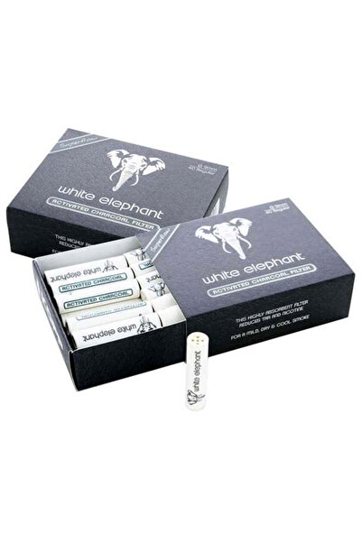 White Elephant Φίλτρα Ενεργού Άνθρακα Elephant για Πίπα Καπνού - 9mm 40 τεμάχια.