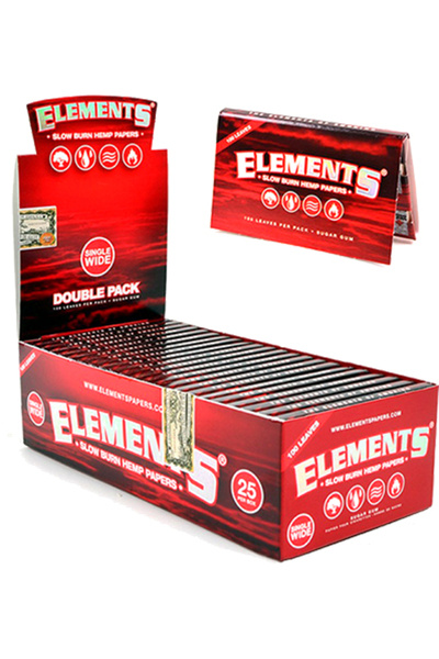 Element's Elements Χαρτάκια Στριφτού Κάνναβης Διπλά - Μονόπλατα 25 Τεμάχια.