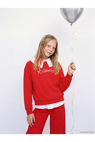 LC Waikiki Esvab • Modern & Distinctive Ataturk Signed Girls' Sweatshirt