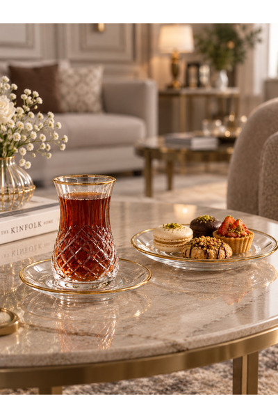 Onedekor 6 Kişilik 12 Parça Elf Çay Takımı