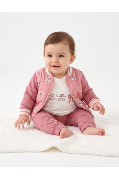 MiniKids Σετ μπουφάν, Απλά Ένα Κορίτσι, ροζ