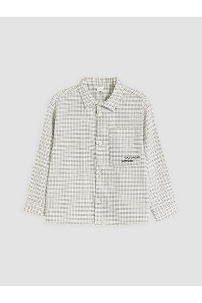LC Waikiki Esvab • Modern & Distinctive Checkered Embroidered Gabardine Boys'...