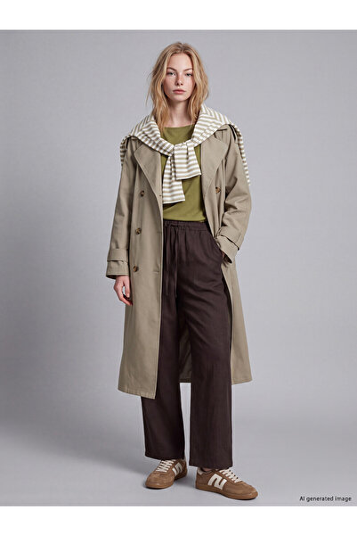 LC Waikiki Esvab • Modern & Distinctive Jacket Roba Collar Belted Women's Tre...