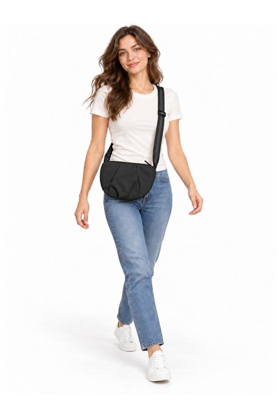ÇantaExpress Black Adjustable Strap Women's Mini Shoulder Bag and Crossbody Bag 0068