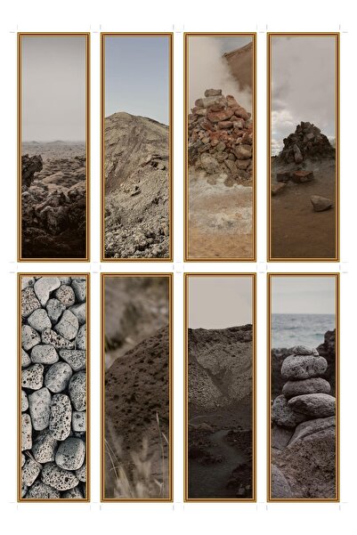 OEM Semne de Carte Set de 8, Tema Roca Vulcanica, Design Elegant si Rezistent...
