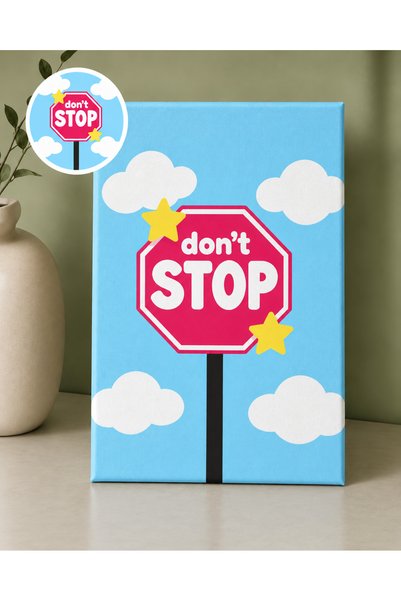 Pranvera Taşlı Tuval kiti 17x23 - Dont Stop , Rhinestone kit , Diamond Painting