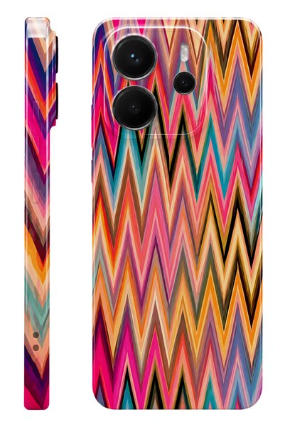 WANNA PROTECT Xiaomi Redmi Note 14 Rainbow Zigzag Protect Slim Glossy Full Pr...