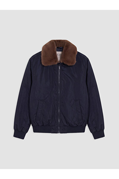 LC Waikiki Esvab • Modern & Distinctive Water-Repellent Coat with Fur Collar ...