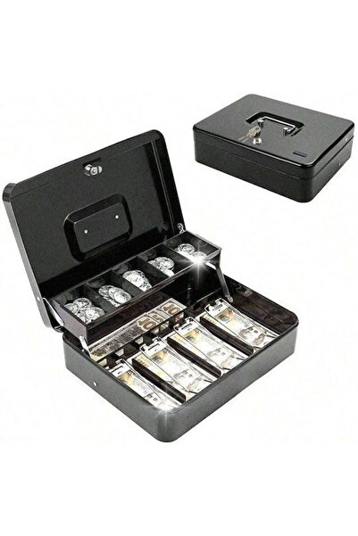 OEM Κουτί Μεταλλικό Ταμείου Κλειδαριά 30x24x9cm Metal Cash Box