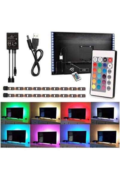 OEM Ταινία LED Τηλεόρασης USB 5V RGB Φως 2x50cm με Τροφοδοτικό & Τηλεχειριστήριο