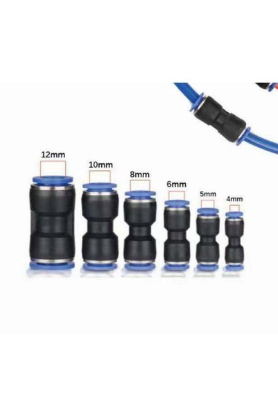 RCHANG Σετ 6 Ευθύγραμμων Ταχυσυνδέσμων Αέρος 4–12mm 5100-97