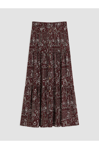 LC Waikiki Esvab • Modern & Distinctive Embroidered A-Line Skirt with Waist Cord