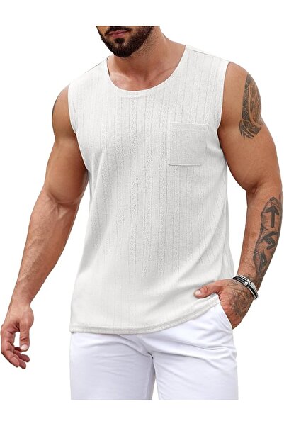 GENERAL COOFANDY Men's Knit Tank Tops Casual Sleeveless T Shirts Beach Tank S...