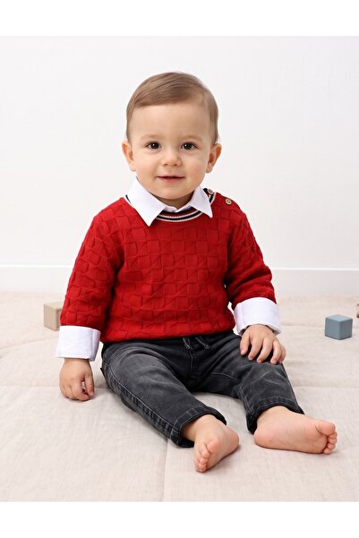 MiniKids Compleu premium elegant Martin, rosu