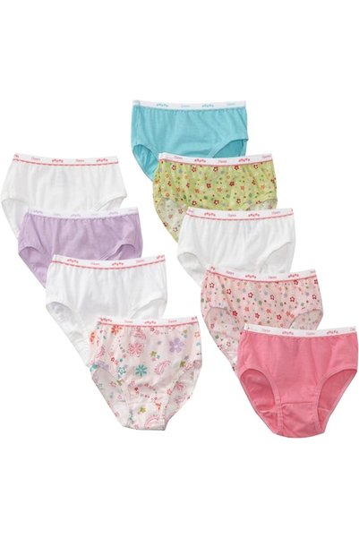 HANES ملابس داخلية للبنات، سراويل داخلية قطنية 100%، ألوان وطبعات متنوعة، عبو...