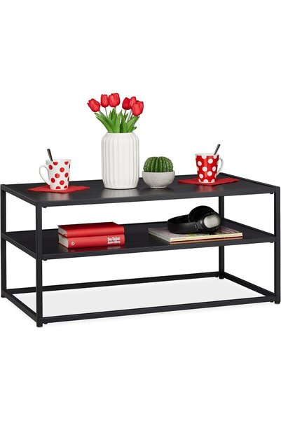 Generic Coffee, Rectangular & Low, Shelf, MDF & Metal, Modern Living Room Tab...