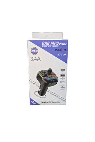 OEM M54 Bluetooth FM Transmitter Αυτοκινήτου 40W QC3.0 PD RGB 1402-90