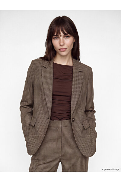 LC Waikiki Esvab • Modern & Distinctive Checkered Embroidered Women's Blazer ...